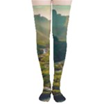 Mountains Trees Forest Thigh High Stockings