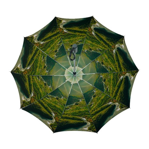 Mountains Trees Forest Automatic Folding Umbrella with Case (Large) from ArtsNow.com