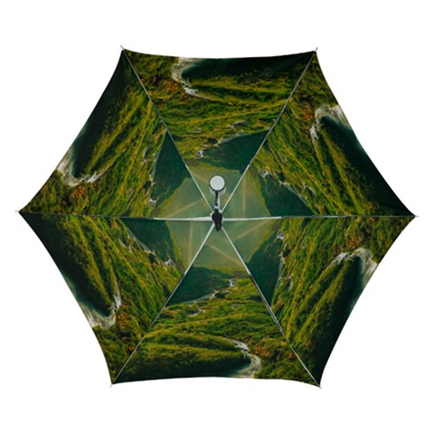 Mountains Trees Forest Automatic Folding Umbrella with Case (Small) from ArtsNow.com
