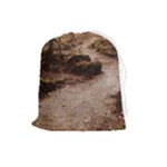 Path Trees Forest Fantasy Drawstring Pouch (Large)