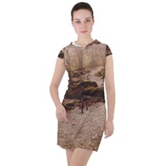 Drawstring Hooded Dress 