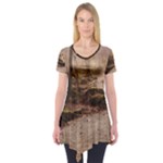 Path Trees Forest Fantasy Short Sleeve Tunic 