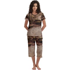 Short Sleeve 3/4 Length Pants Lounge Set 