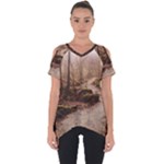 Path Trees Forest Fantasy Cut Out Side Drop T-Shirt