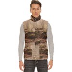 Path Trees Forest Fantasy Men s High Neck Button Up Puffer Vest