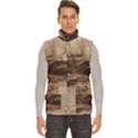 Men s High Neck Button Up Puffer Vest 