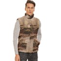 Men s High Neck Button Up Puffer Vest 