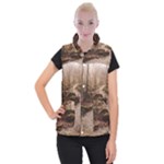 Path Trees Forest Fantasy Women s Button Up Vest