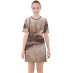 Path Trees Forest Fantasy Sixties Short Sleeve Mini Dress