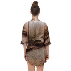 Open Front Chiffon Kimono 