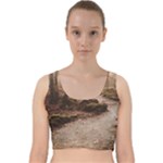Path Trees Forest Fantasy Velvet Racer Back Crop Top