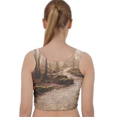 Velvet Racer Back Crop Top 