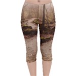 Path Trees Forest Fantasy Velvet Capri Leggings 