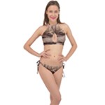 Path Trees Forest Fantasy Cross Front Halter Bikini Set