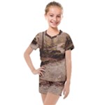 Path Trees Forest Fantasy Kids  Mesh T-Shirt and Shorts Set