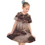 Path Trees Forest Fantasy Kids  Short Sleeve Shirt Dress