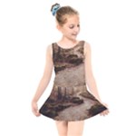 Path Trees Forest Fantasy Kids  Skater Dress Swimsuit