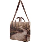 Path Trees Forest Fantasy Square Shoulder Tote Bag