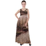 Path Trees Forest Fantasy Empire Waist Velour Maxi Dress