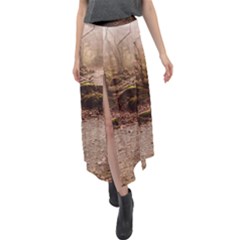 Velour Split Maxi Skirt 