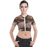 Path Trees Forest Fantasy Short Sleeve Cropped Jacket