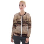 Path Trees Forest Fantasy Velvet Zip Up Jacket