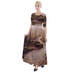 Path Trees Forest Fantasy Half Sleeves Maxi Dress