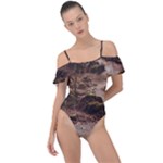 Path Trees Forest Fantasy Frill Detail One Piece Swimsuit