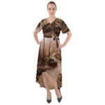 Path Trees Forest Fantasy Front Wrap High Low Dress