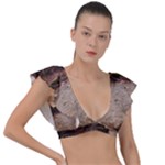 Path Trees Forest Fantasy Plunge Frill Sleeve Bikini Top