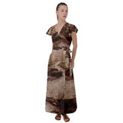 Flutter Sleeve Maxi Dress 