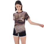 Path Trees Forest Fantasy Asymmetrical Short Sleeve Sports T-Shirt