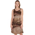 Path Trees Forest Fantasy Knee Length Skater Dress With Pockets