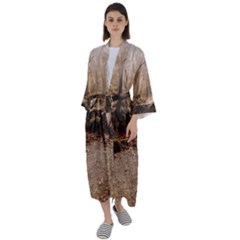 Maxi Satin Kimono 