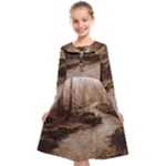 Path Trees Forest Fantasy Kids  Midi Sailor Dress