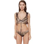 Path Trees Forest Fantasy Low Cut Ruffle Edge Bikini Set