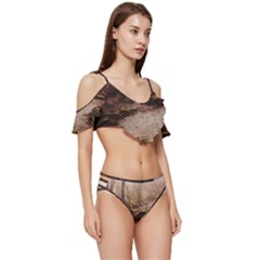 Ruffle Edge Tie Up Bikini Set	 