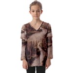 Path Trees Forest Fantasy Kids  V Neck Casual Top