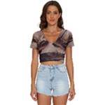 Path Trees Forest Fantasy V-Neck Crop Top