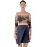 Path Trees Forest Fantasy Long Sleeve Off Shoulder Crop Top
