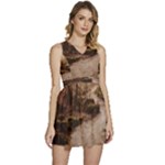 Path Trees Forest Fantasy Sleeveless High Waist Mini Dress