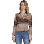 Path Trees Forest Fantasy Women s Long Sleeve Revers Collar Cropped Jacket