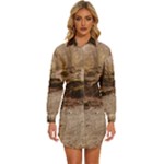Path Trees Forest Fantasy Womens Long Sleeve Shirt Dress