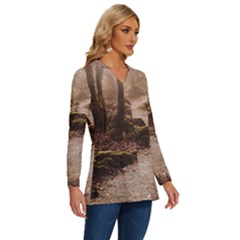 Long Sleeve Drawstring Hooded Top 