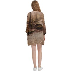 Open Front 3/4 Sleeve Batwing Chiffon Cardigan Kimono 