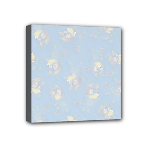 Bluey, Bluey merch, Bluey pattern, Bluey Bluey, bingo, Bluey design, bluey dog Mini Canvas 4  x 4  (Stretched) from ArtsNow.com