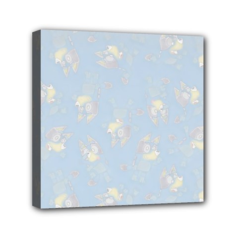 Bluey, Bluey merch, Bluey pattern, Bluey Bluey, bingo, Bluey design, bluey dog Mini Canvas 6  x 6  (Stretched) from ArtsNow.com