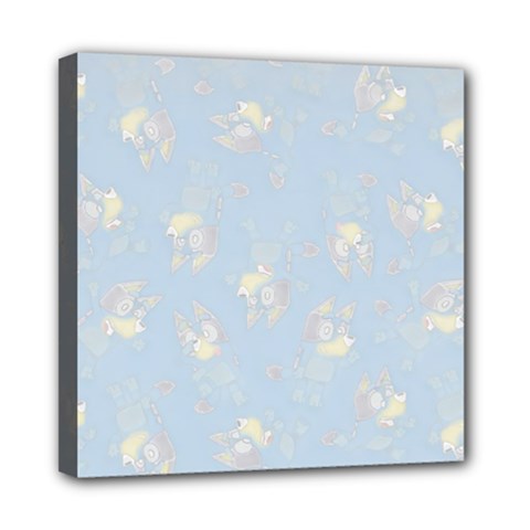Bluey, Bluey merch, Bluey pattern, Bluey Bluey, bingo, Bluey design, bluey dog Mini Canvas 8  x 8  (Stretched) from ArtsNow.com