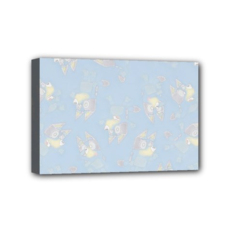 Bluey, Bluey merch, Bluey pattern, Bluey Bluey, bingo, Bluey design, bluey dog Mini Canvas 6  x 4  (Stretched) from ArtsNow.com