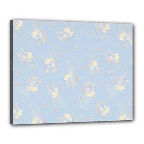 Bluey, Bluey merch, Bluey pattern, Bluey Bluey, bingo, Bluey design, bluey dog Canvas 20  x 16  (Stretched) from ArtsNow.com